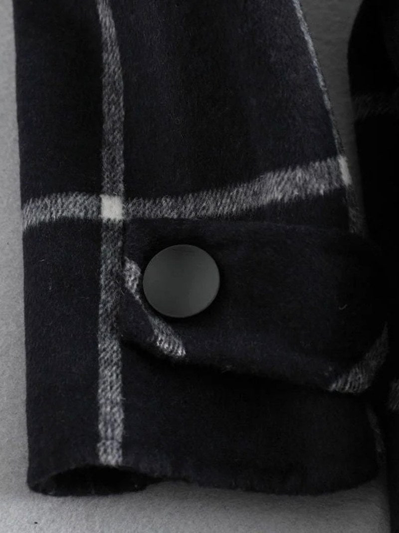 Lison | Women's Checked Wool Coat, Tailored Autumn Coat | Animated Apparel