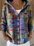 Loane | Women's Button Hooded Cardigan, Warm Everyday Jumper | Animated Apparel