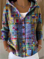Loane | Women's Button Hooded Cardigan, Warm Everyday Jumper | Animated Apparel