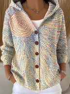 Loane | Women's Button Hooded Cardigan, Warm Everyday Jumper | Animated Apparel