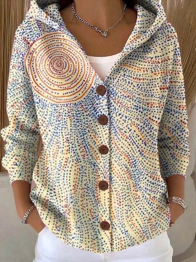 Loane | Women's Button Hooded Cardigan, Warm Everyday Jumper | Animated Apparel