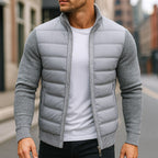 Logan | Men's Quilted Padded Jacket, Structured Everyday Jacket | Animated Apparel | Light Grey