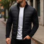 Logan | Men's Quilted Padded Jacket, Structured Everyday Jacket | Animated Apparel | Black