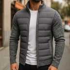 Logan | Men's Quilted Padded Jacket, Structured Everyday Jacket | Animated Apparel | Dark Grey