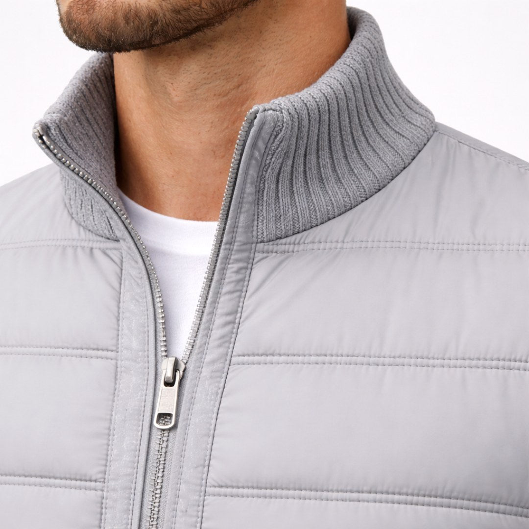 Logan | Men's Quilted Padded Jacket, Structured Everyday Jacket | Animated Apparel