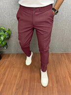 Maverick | Men's Slim-Fit Tapered Trousers, Tailored Office Trousers | Animated Apparel