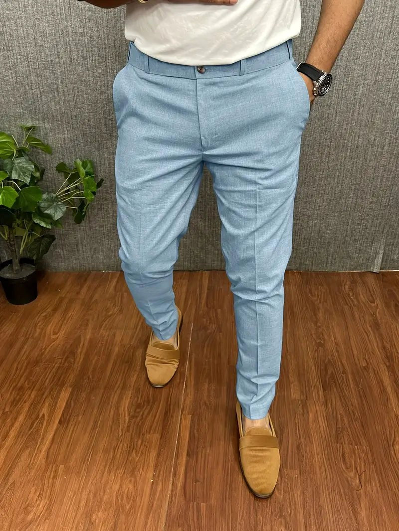 Maverick | Men's Slim-Fit Tapered Trousers, Tailored Office Trousers | Animated Apparel