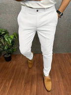 Maverick | Men's Slim-Fit Tapered Trousers, Tailored Office Trousers | Animated Apparel