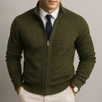 Logan | Men's Zip-Front Cardigan, Long Sleeve Knit Jumper | Animated Apparel