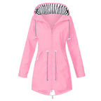 Lorraine | Women's Hooded Lightweight Raincoat, Water-Resistant Windproof Coat | Animated Apparel