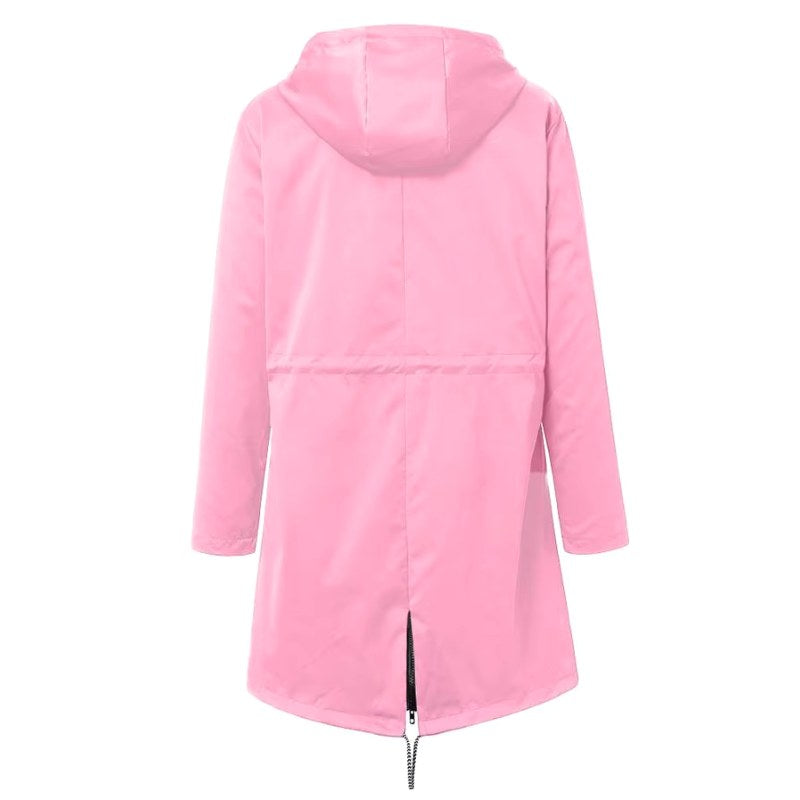 Lorraine | Women's Hooded Lightweight Raincoat, Water-Resistant Windproof Coat | Animated Apparel