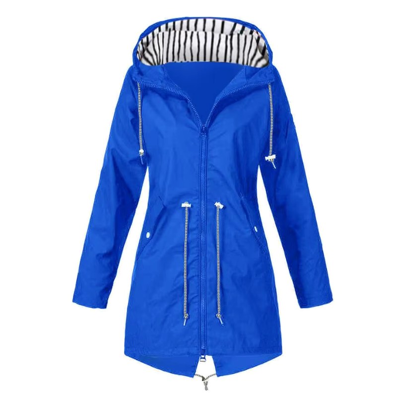 Lorraine | Women's Hooded Lightweight Raincoat, Water-Resistant Windproof Coat | Animated Apparel