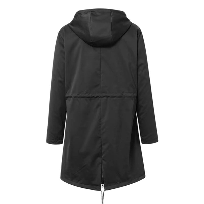 Lorraine | Women's Hooded Lightweight Raincoat, Water-Resistant Windproof Coat | Animated Apparel