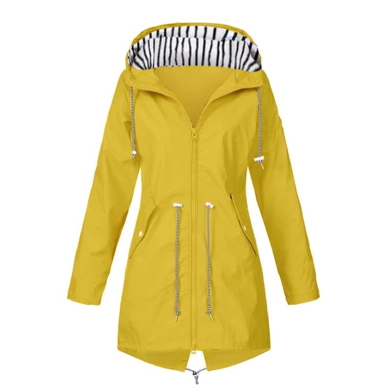 Lorraine | Women's Hooded Lightweight Raincoat, Water-Resistant Windproof Coat | Animated Apparel