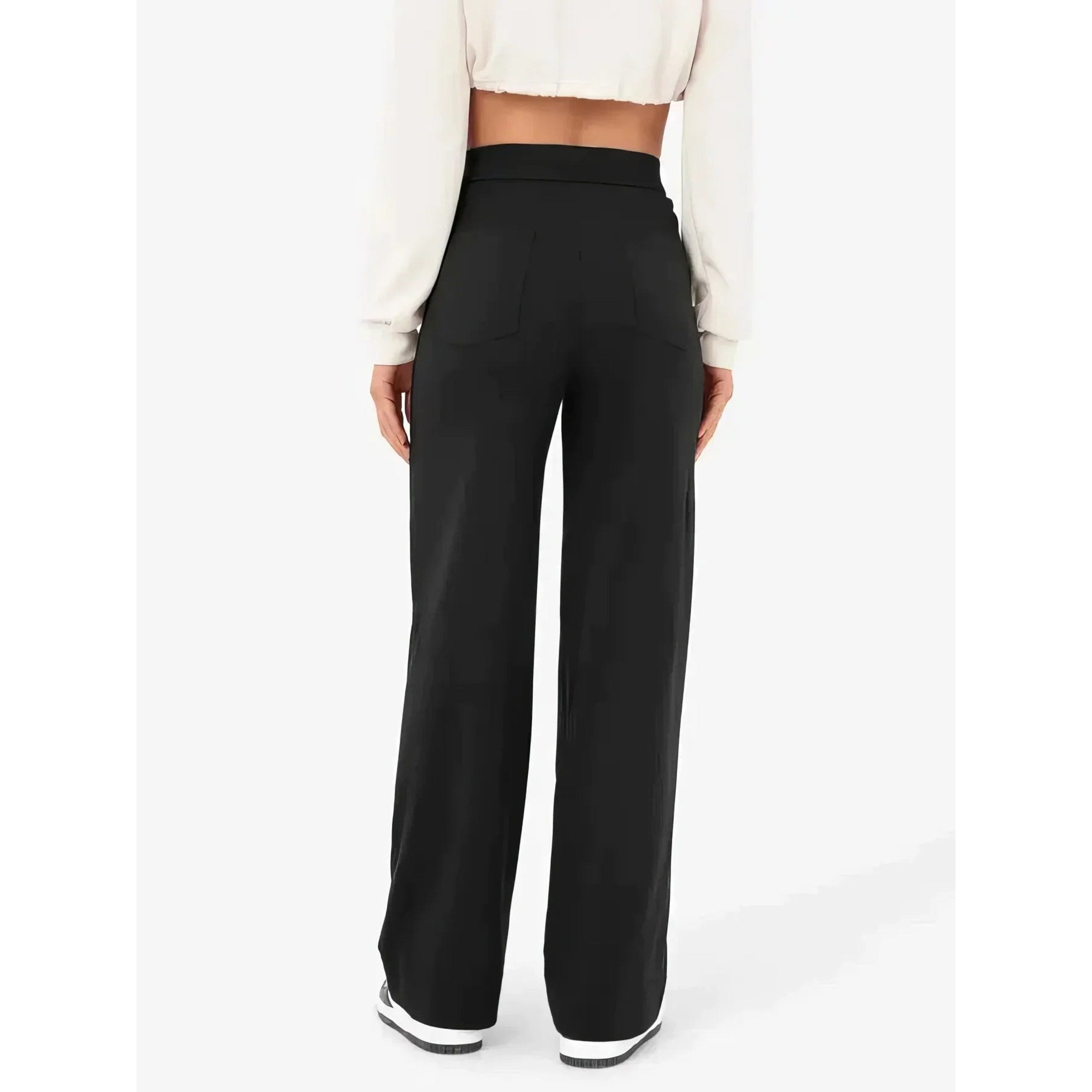 Lottie | Women's High-Waist Stretch Trousers, Comfortable Everyday Trousers | Animated Apparel