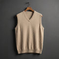 Louis | Men's Cashmere-Blend V-Neck Vest, Layering Jumper | Animated Apparel