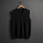 Louis | Men's Cashmere-Blend V-Neck Vest, Layering Jumper | Animated Apparel