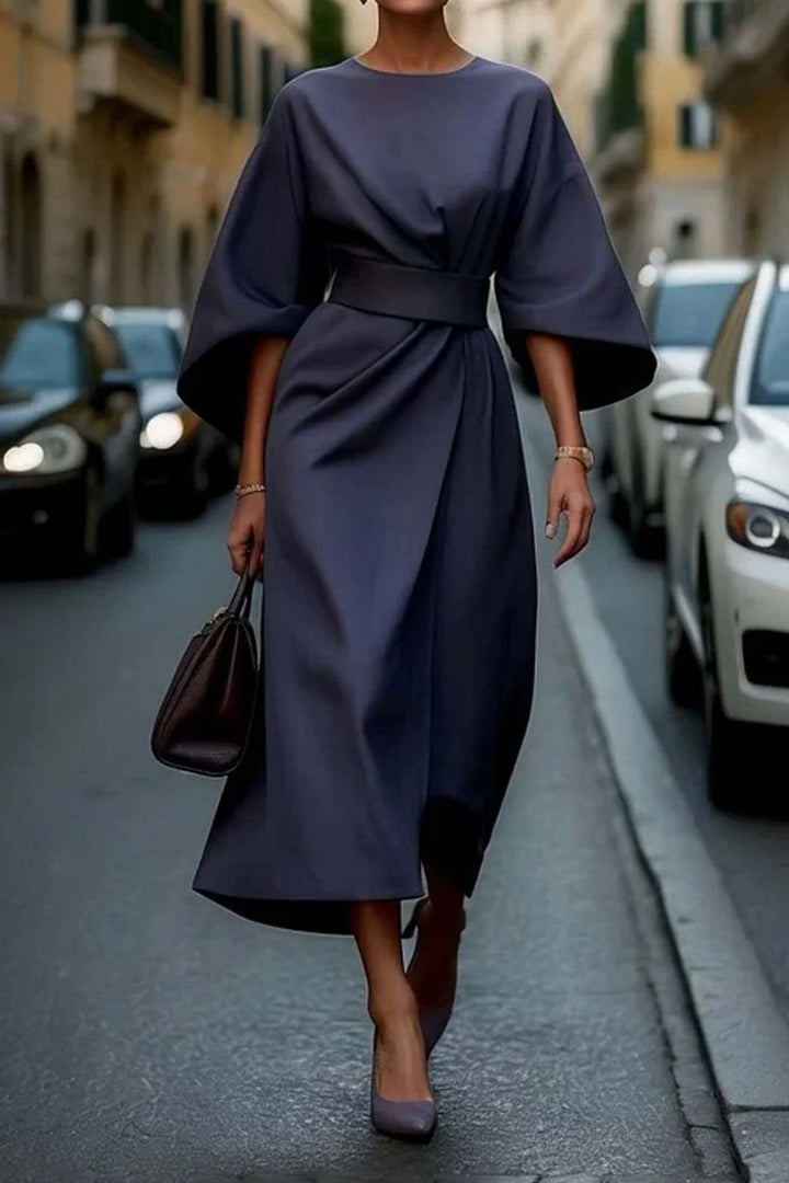 Louise | Women's Elegant Midi Dress with Lantern Sleeves - image 2