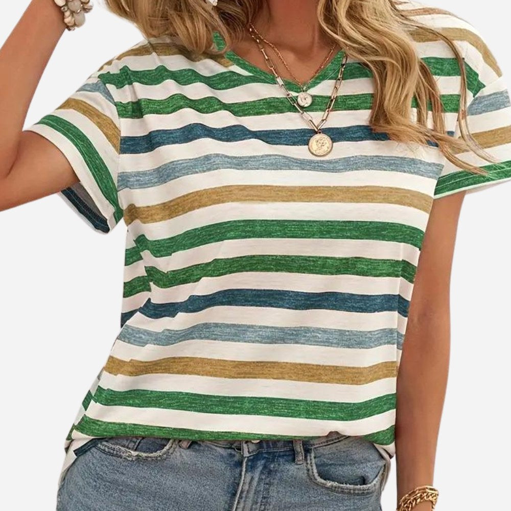 Louise | Women's Striped Casual T-Shirt - image 1
