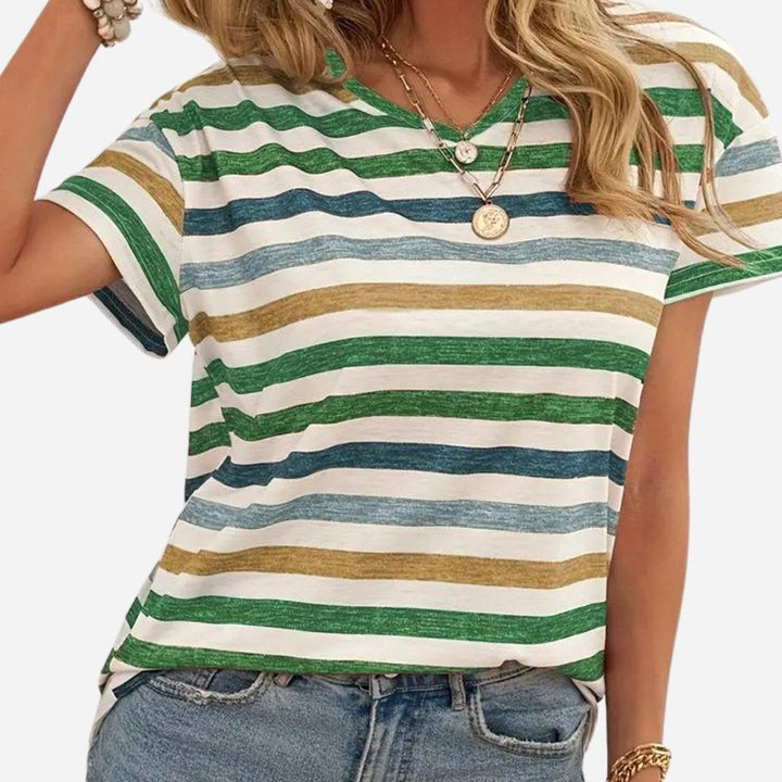 Louise | Women's Striped Casual T-Shirt - image 1