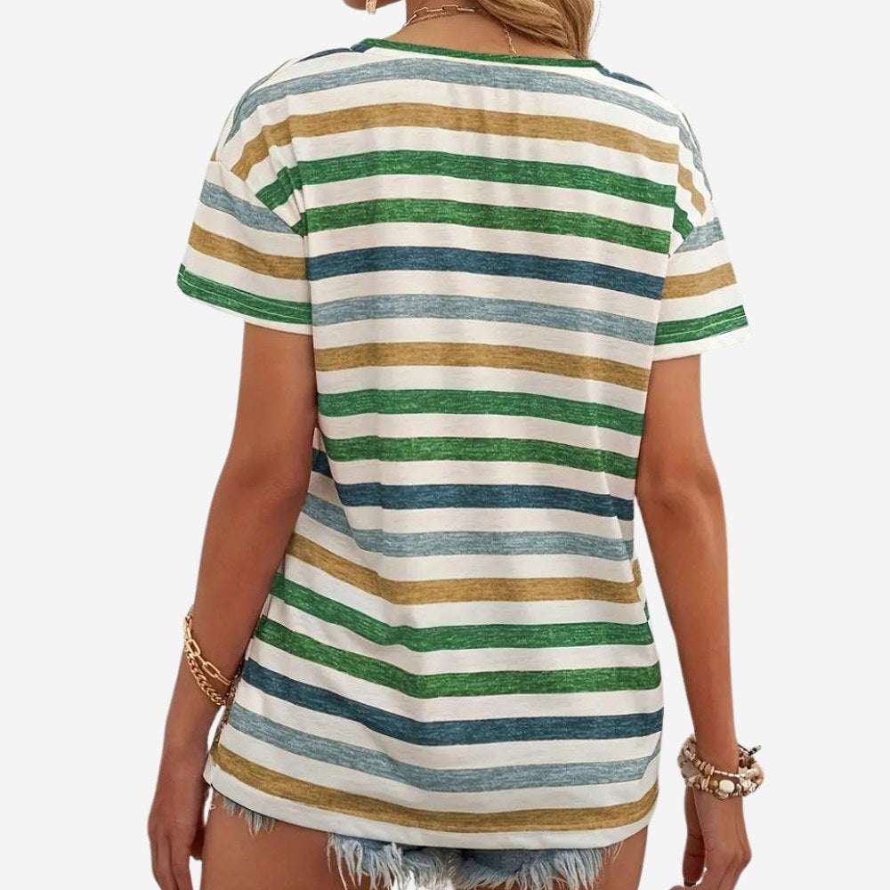 Louise | Women's Striped Casual T-Shirt - image 3