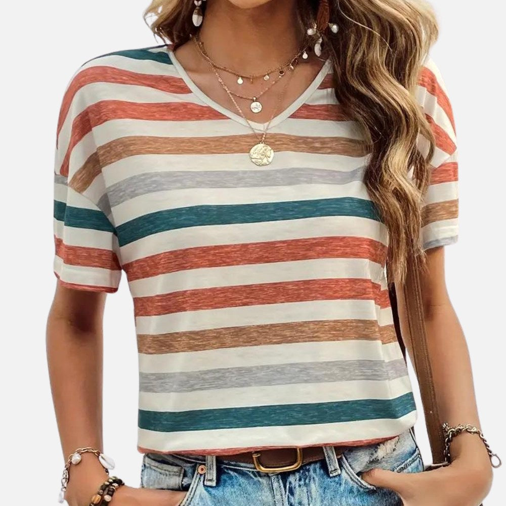 Louise | Women's Striped Casual T-Shirt - image 4