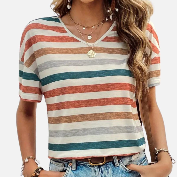 Louise | Women's Striped Casual T-Shirt - image 4