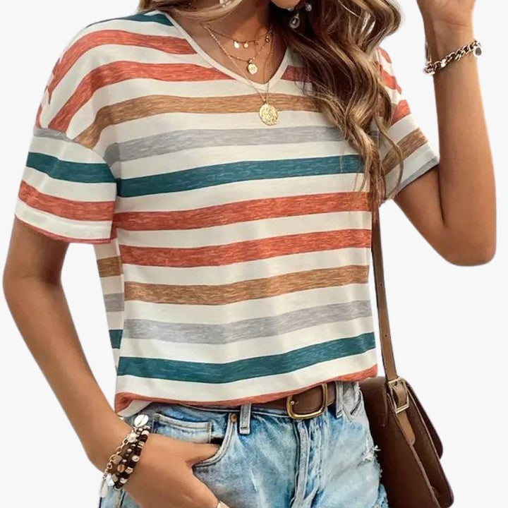 Louise | Women's Striped Casual T-Shirt - image 5