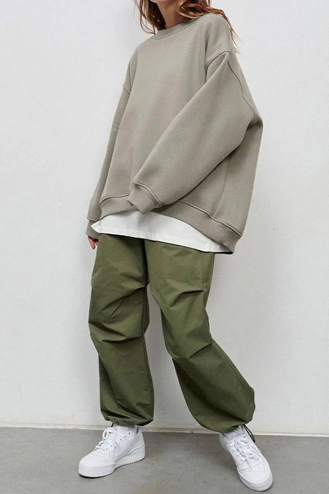 Lucienne | Women's Oversized Round-Neck Sweatshirt, Relaxed Fit Jumper | Animated Apparel