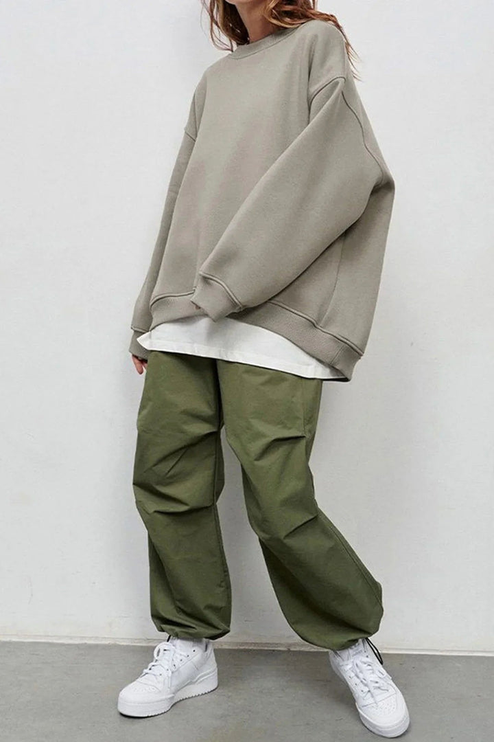 Lucienne | Women's Oversized Round-Neck Sweatshirt, Relaxed Fit Jumper | Animated Apparel