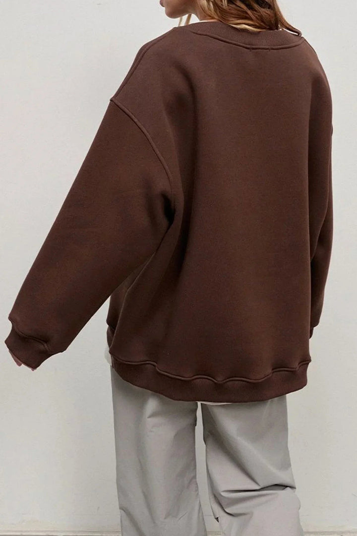Lucienne | Women's Oversized Round-Neck Sweatshirt, Relaxed Fit Jumper | Animated Apparel