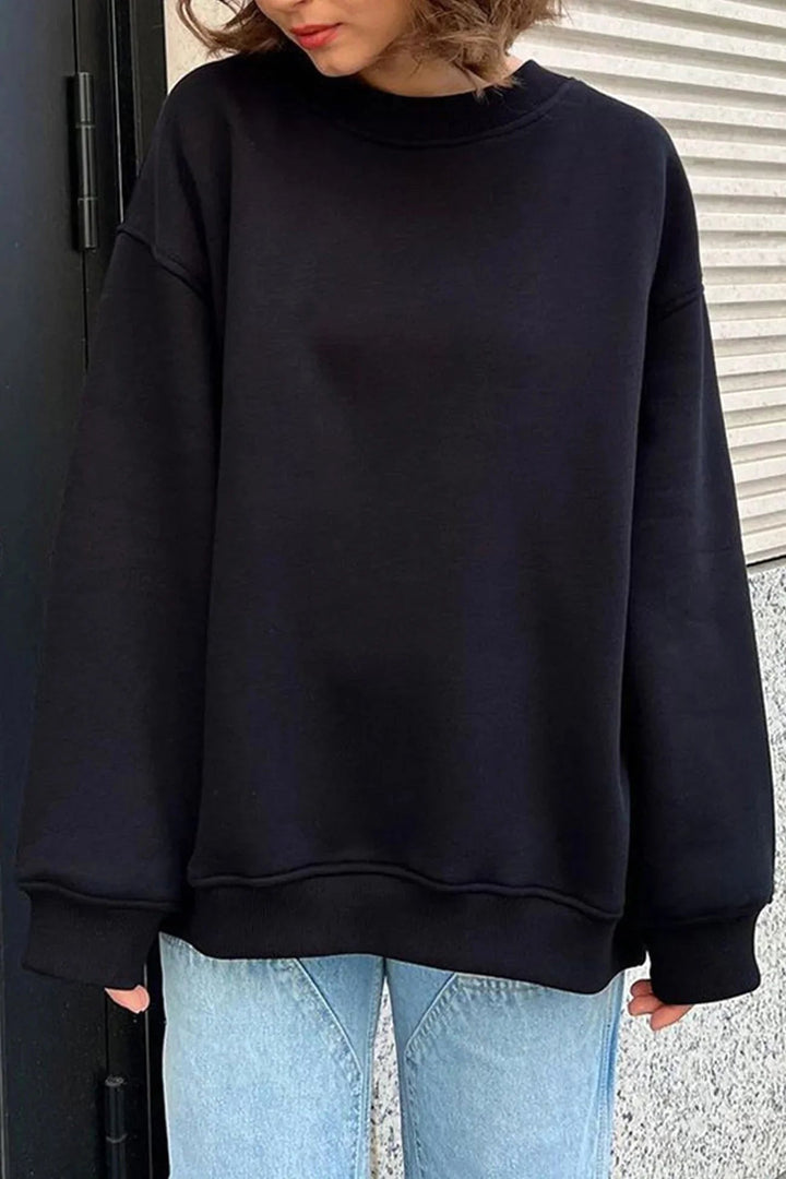 Lucienne | Women's Oversized Round-Neck Sweatshirt, Relaxed Fit Jumper | Animated Apparel | Green