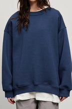 Lucienne | Women's Oversized Round-Neck Sweatshirt, Relaxed Fit Jumper | Animated Apparel | Brown