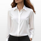 Isabella | Women's Satin Shirt Blouse, Elegant Office Blouse | Animated Apparel