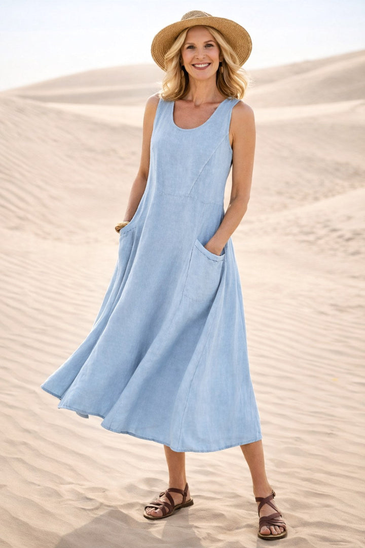 Luna | Women's A-Line Midi Dress - image 6