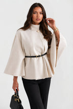 Josephine | Women's Oversized Wool Winter Coat, Cape Sleeve Jacket | Animated Apparel