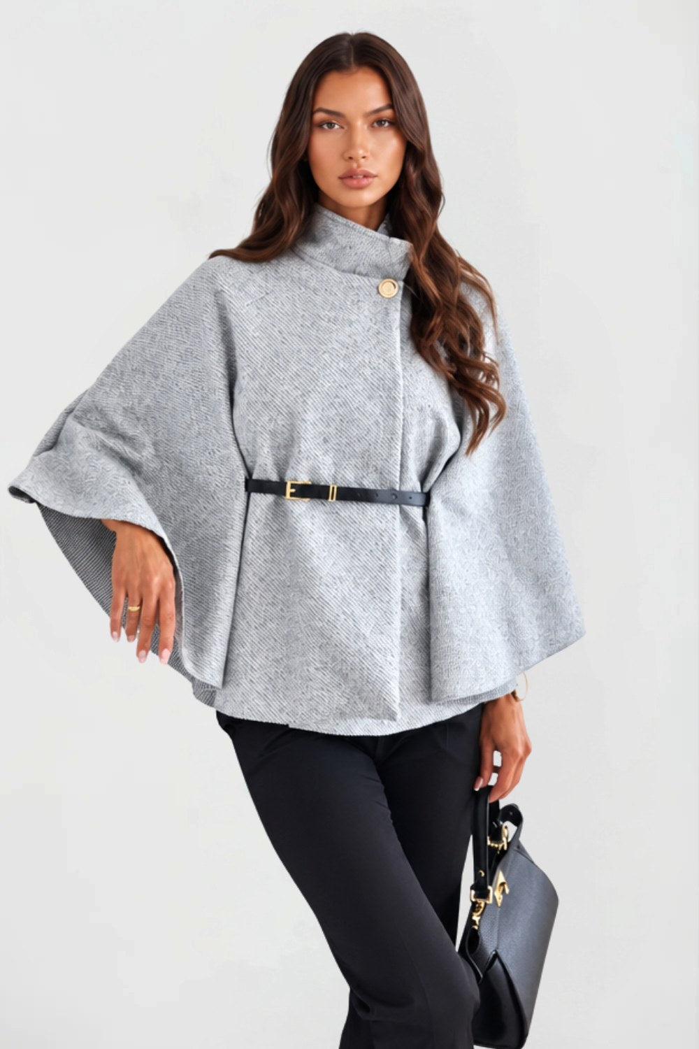 Josephine | Women's Oversized Wool Winter Coat, Cape Sleeve Jacket | Animated Apparel