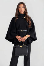 Josephine | Women's Oversized Wool Winter Coat, Cape Sleeve Jacket | Animated Apparel