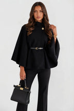 Josephine | Women's Oversized Wool Winter Coat, Cape Sleeve Jacket | Animated Apparel