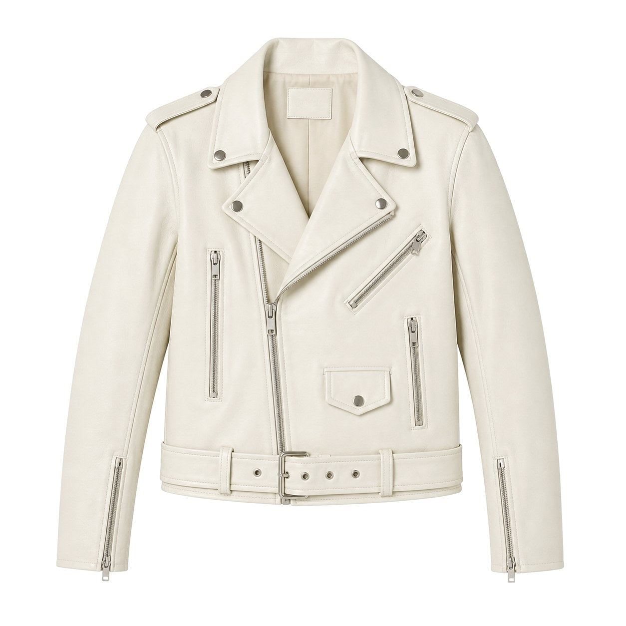 Mabel | Women's Vintage Leather Jacket, Fitted Zip Jacket | Animated Apparel