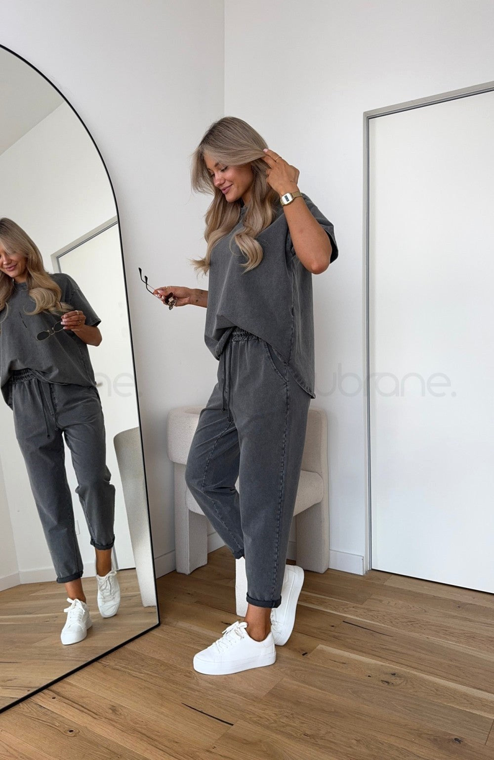Mackenzie | Women's Casual Coordinated Two-Piece Set - Caramel