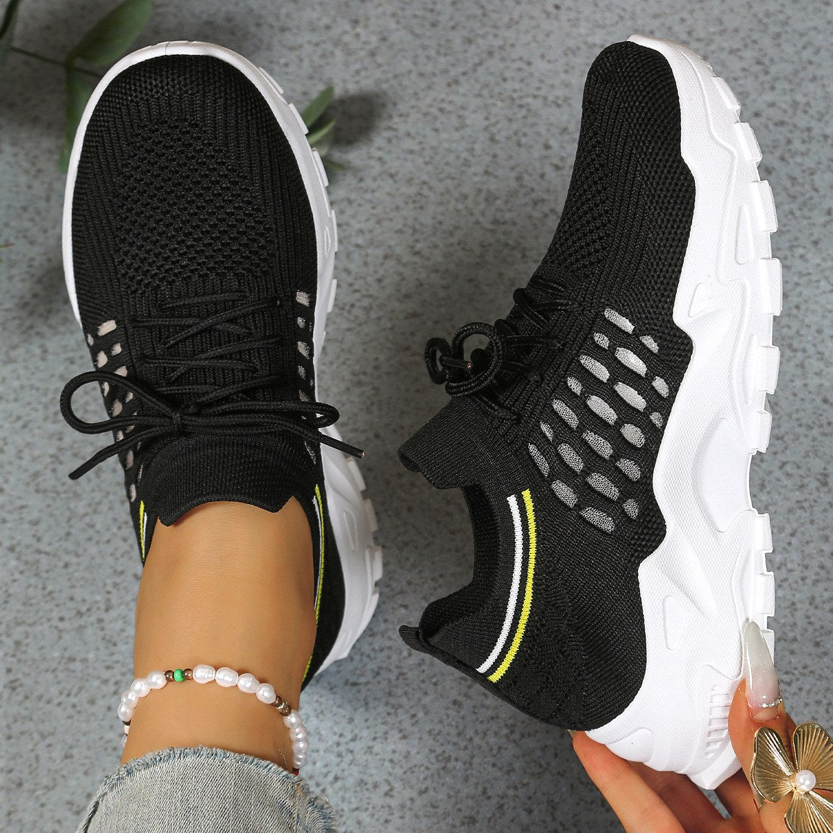 Macy | Women's Orthopedic Sneakers - Black