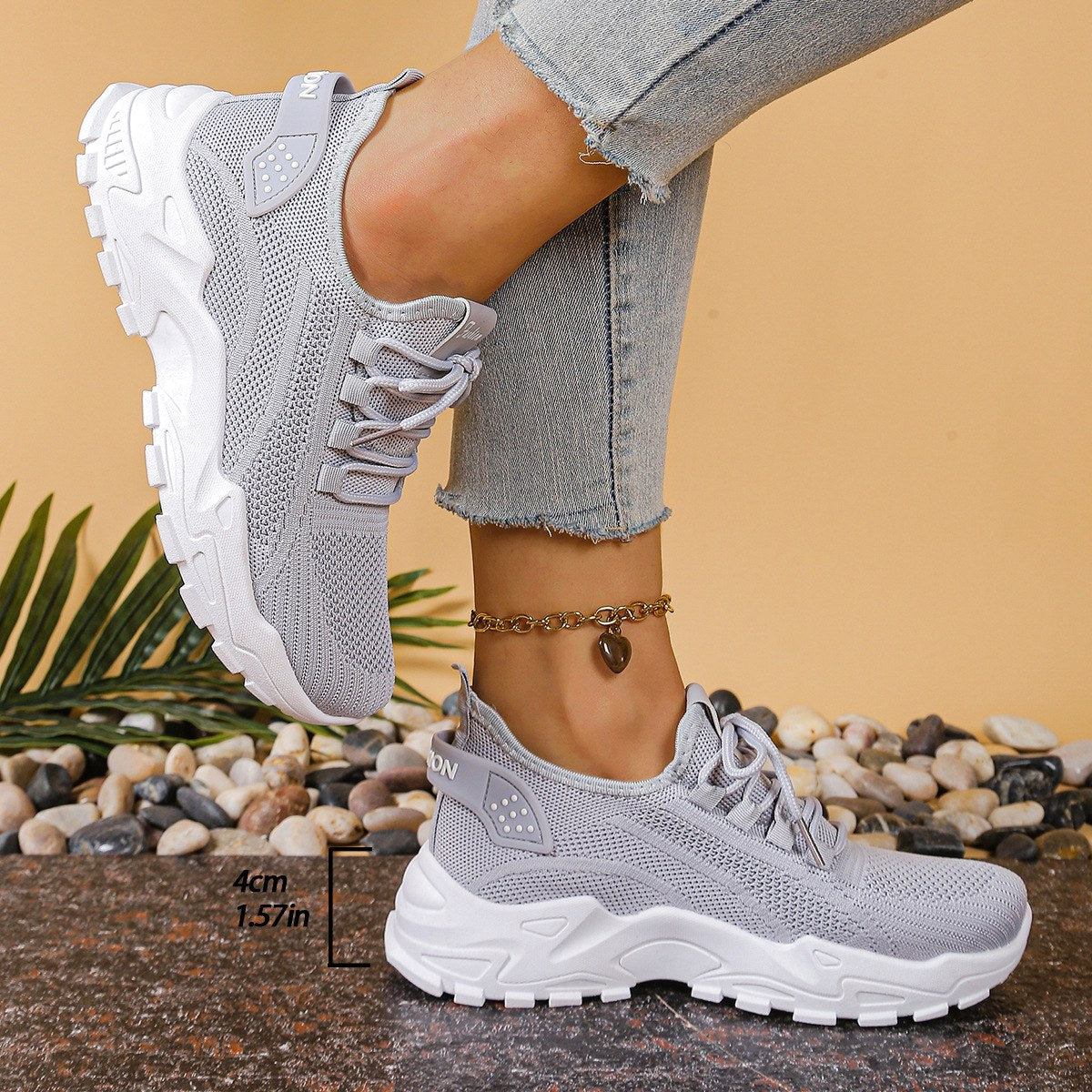 Macy | Women's Orthopedic Sneakers - Gray