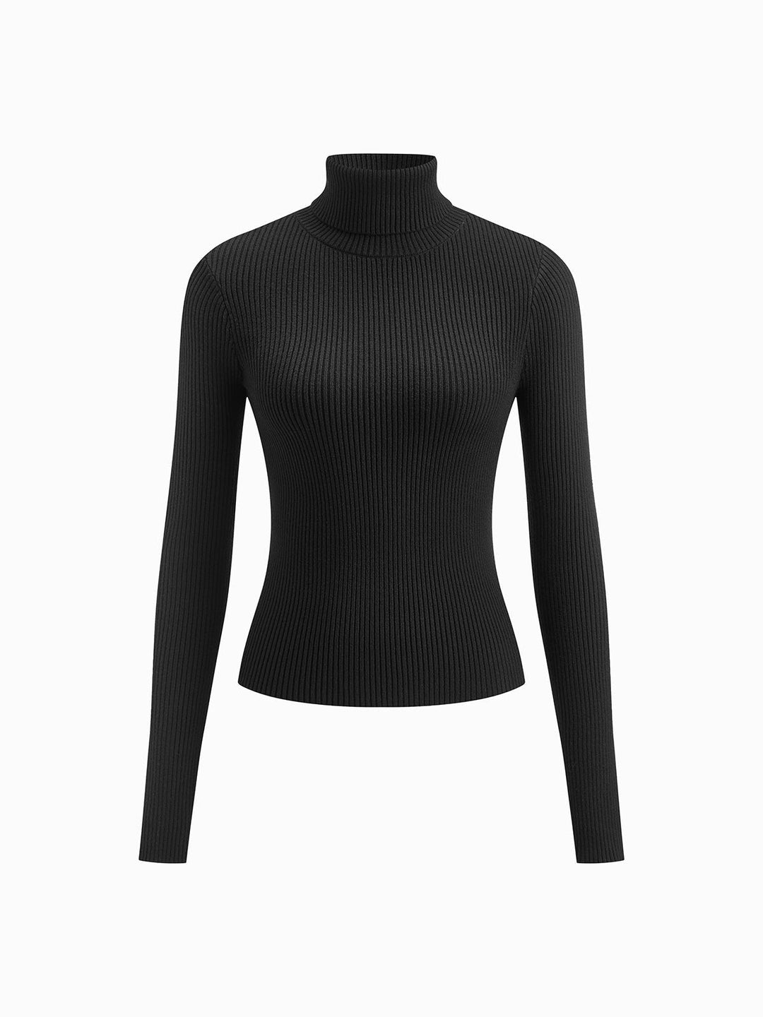 Madeleine | Women's Ribbed Turtleneck Jumper, Textured Knit Sweater | Animated Apparel