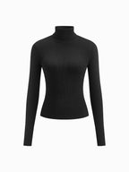 Madeleine | Women's Ribbed Turtleneck Jumper, Textured Knit Sweater | Animated Apparel