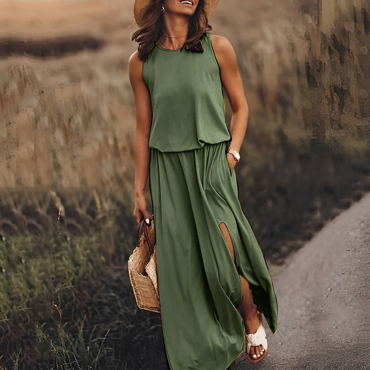 Madelyn | Women's Sleeveless Maxi Dress with Retro Print - image 5