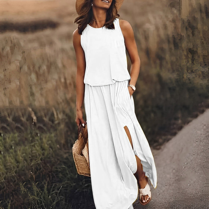 Madelyn | Women's Sleeveless Maxi Dress with Retro Print - image 6
