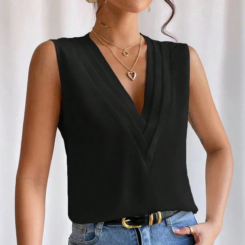 Madelyn | Women's Sleeveless V-Neck Top - image 10