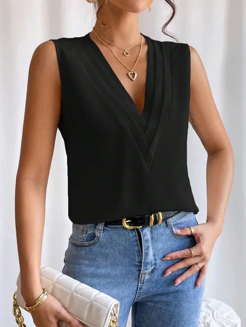 Madelyn | Women's Sleeveless V-Neck Top - image 9