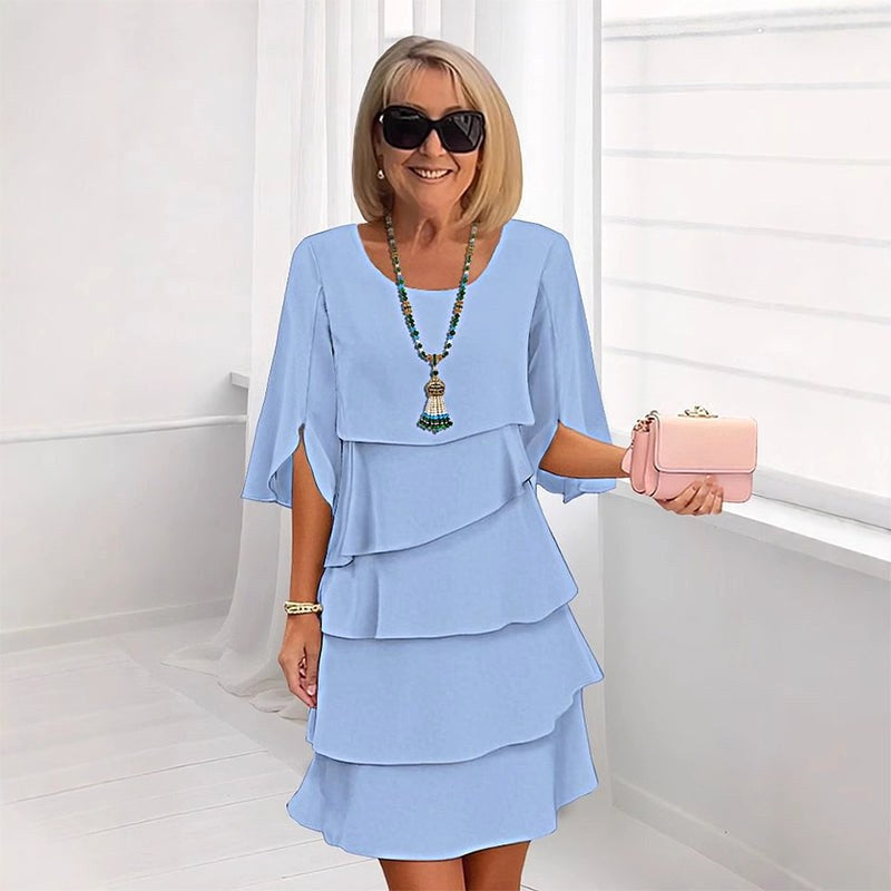Madison | Women's Chic Puff Sleeve Layered Dress - image 11